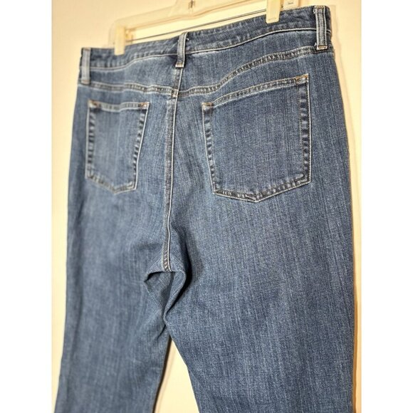 Talbots Modern Ankle Jeans Womens 14 Blue High Waist Denim All Button Up Stretch - Picture 5 of 7